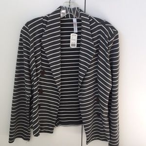 Gray and white stripe jacket